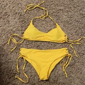Yellow Double Tie Bikini